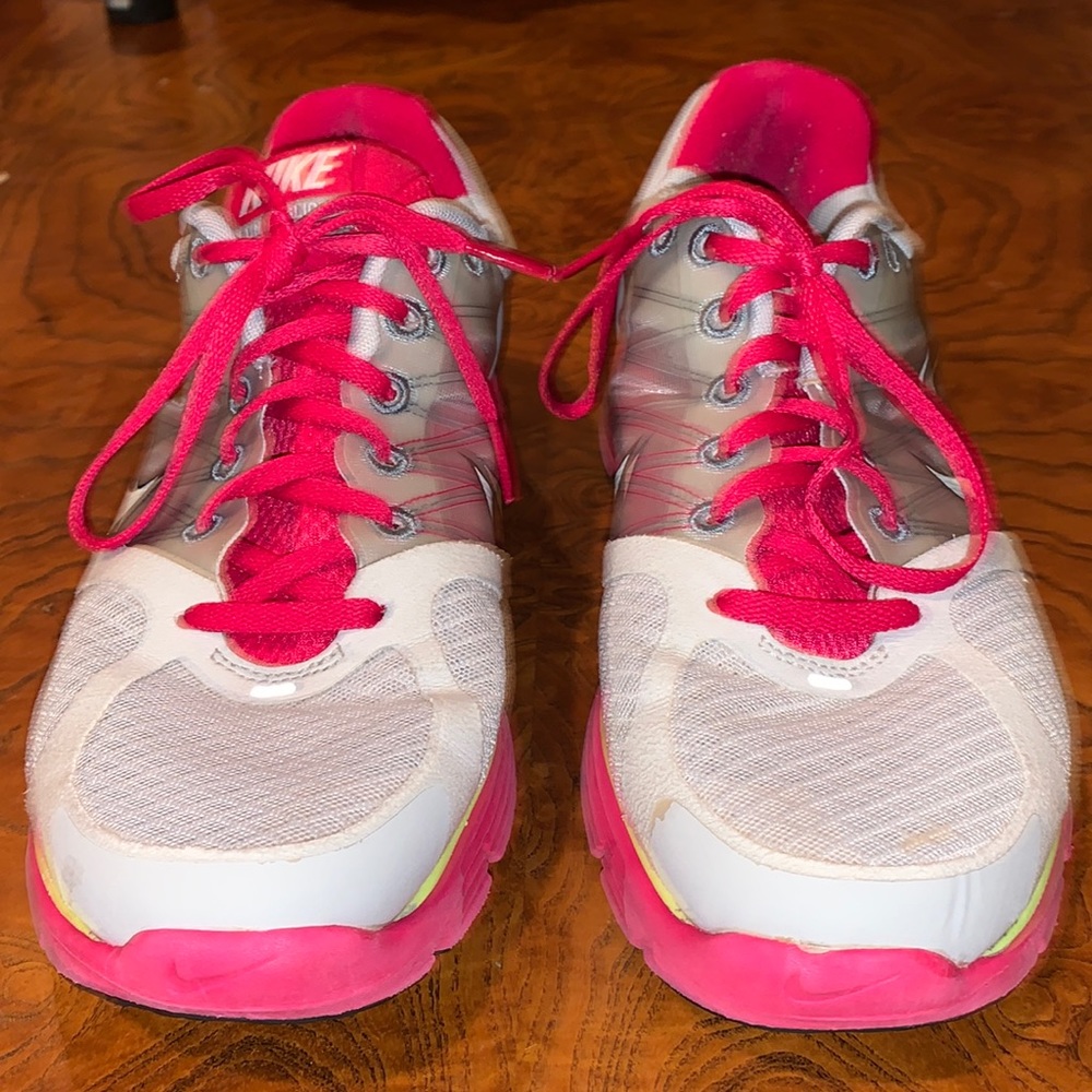Pink and grey nikes